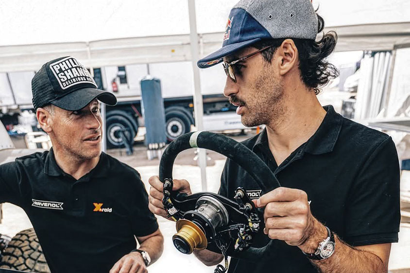 Guillaume De Mevius et Mathieu Baumel adoptent SDS sur leur mini du team XRaid