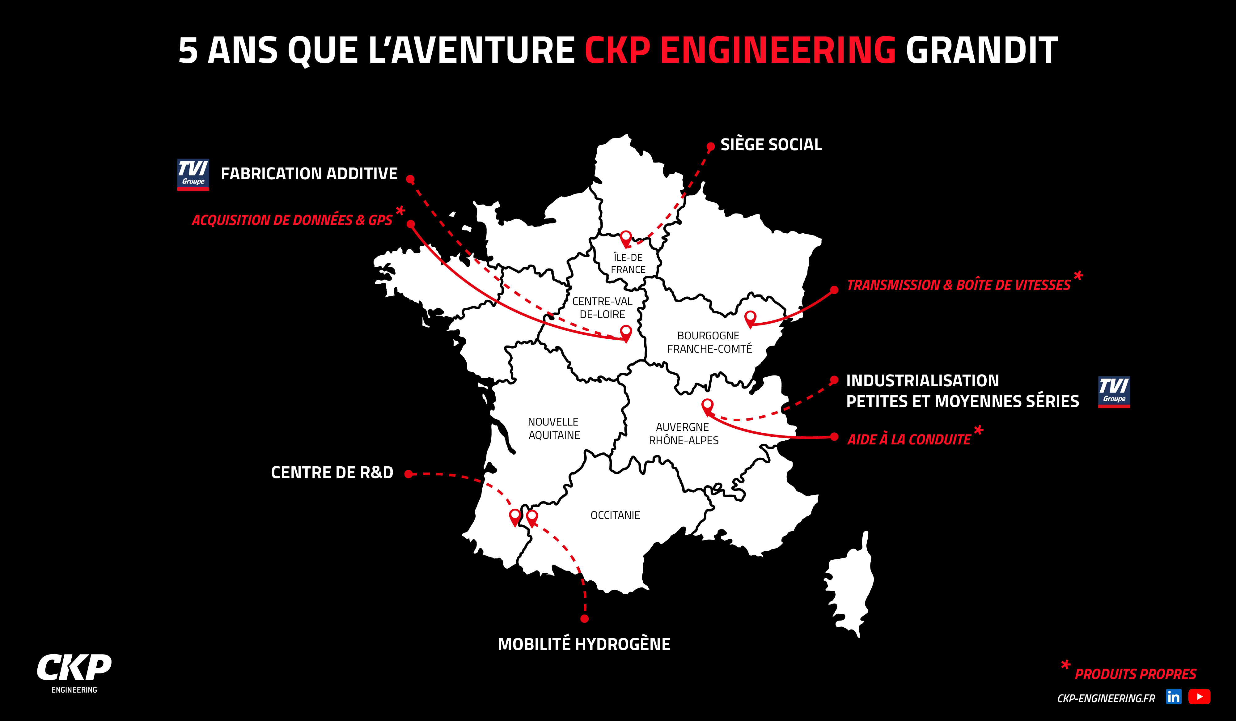 carte de france de CKP Engineering 